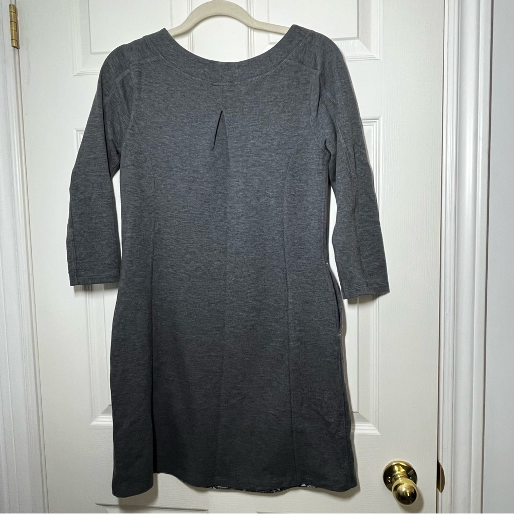 Title Nine Gray and Multicolor Patterned 3/4 Sleeve Dress Size Small - Picture 5 of 10